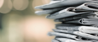 Stack of newspaper.